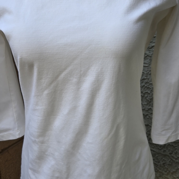 Hugo Boss Vanilla Scoop Neck 3/4 Sleeve Top - Picture 6 of 12